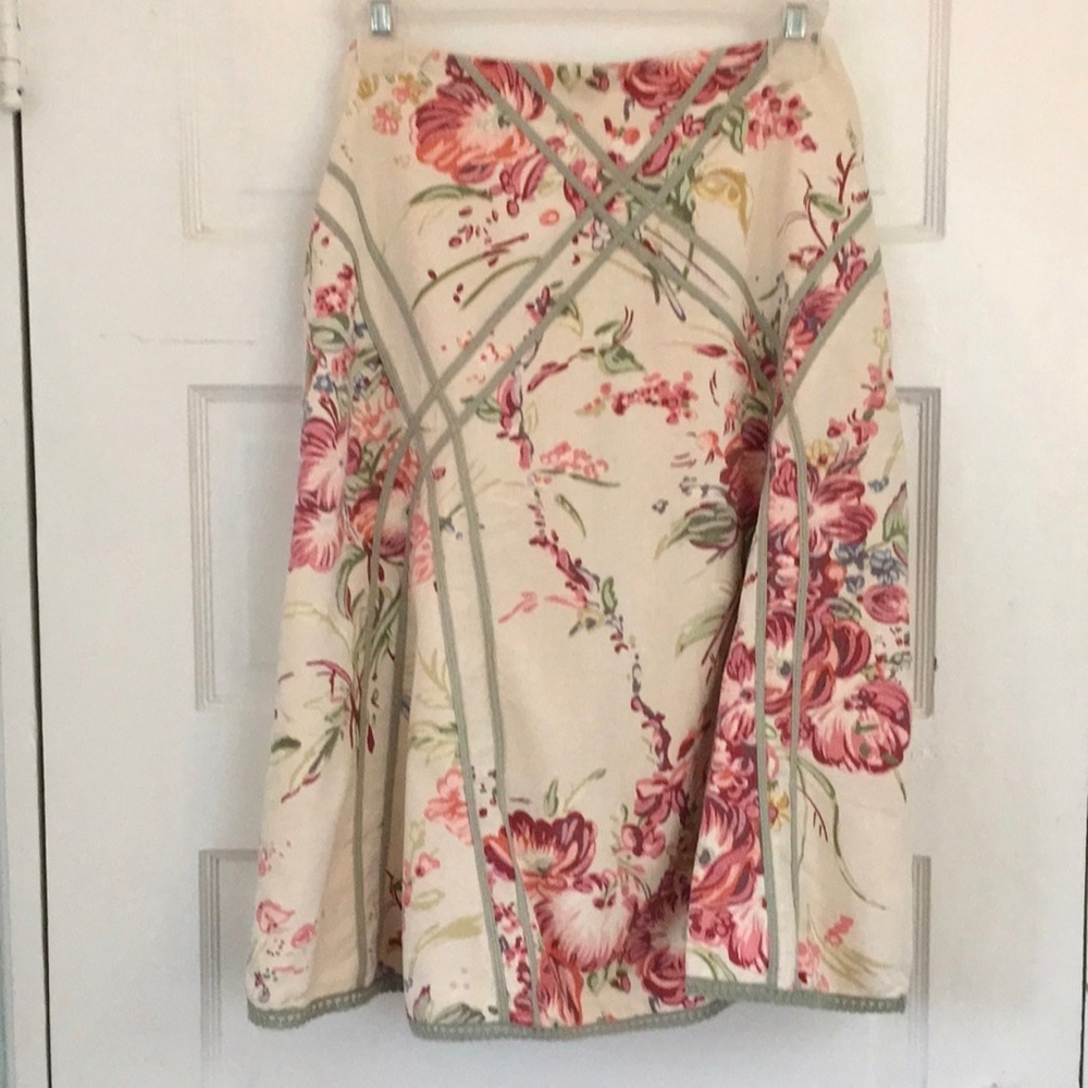 Beautiful floral cotton embroidery-lattice skirt 4